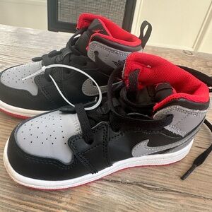 Kids Black and Red Nike Air Jordan Sneakers